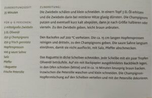 Rezept mit Champignongs